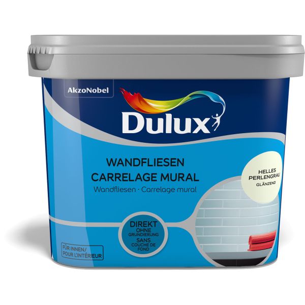 Dulux Fresh Up Wandfliesenfarbe Glänzend Perlgrau 750ml