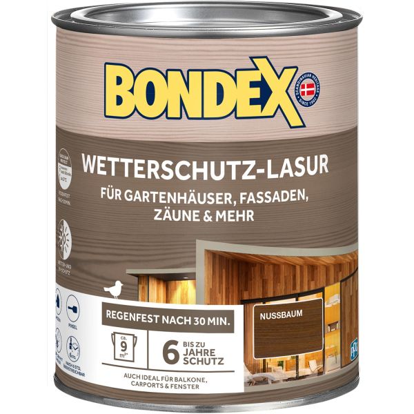 Bondex Wetterschutz-Lasur Nussbaum 0,75 L