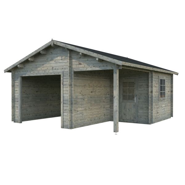 Palmako Garage Irene/Roger 21,9+5,2 m² ohne Tor grau