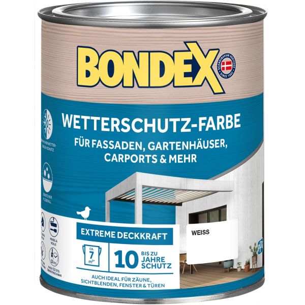 Bondex Wetterschutz-Farbe Weiss 0,75 L