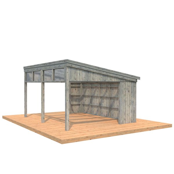 Palmako Pavillon Nova 17,8 m² Kit grau