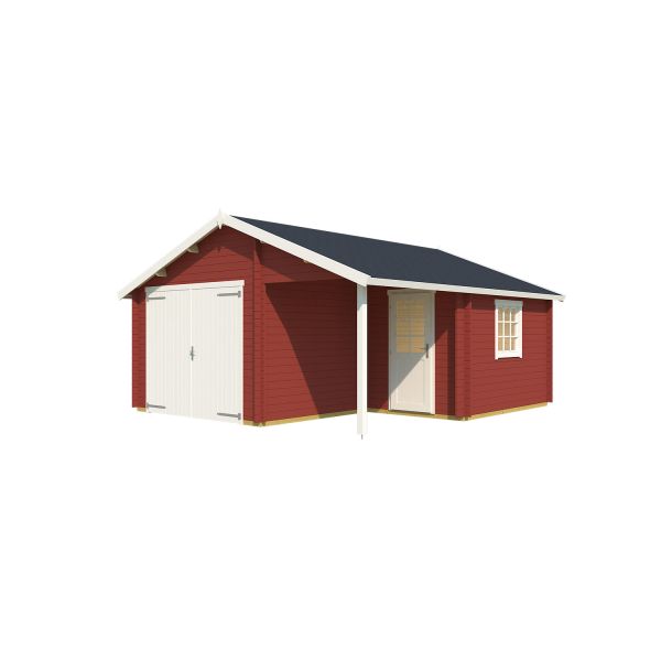 Lasita Maja Garage Nevis ohne Tor Schwedenrot 500x550 cm