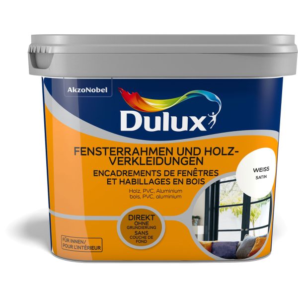 Dulux Fresh Up für Fensterrahmen und Holzverkleidungen Satin Weiß 750ml