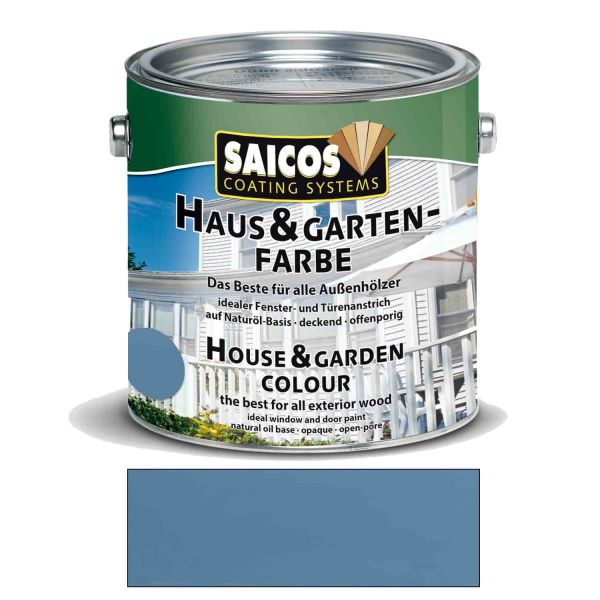 Saicos Haus & Gartenfarbe auf Naturöl-Basis Taubenblau 2,5l