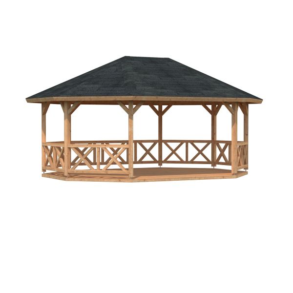 Palmako Pavillon Betty 25,0 m² hellbraun