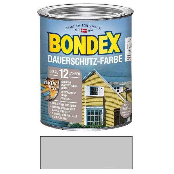 Bondex Dauerschutz-Farbe Silbergrau 0,75l
