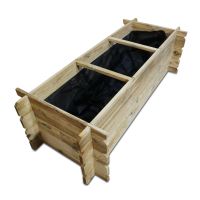 Hochbeet Ando aus Holz, Kiefer KDI 120x60x30cm Bausatz inkl. Folie von Nordje®