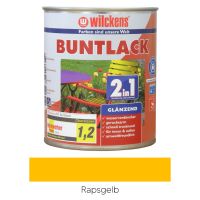 Wilckens Buntlack 2in1 glänzend RAL 1021 Rapsgelb 0,125l