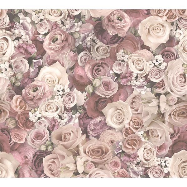 A.S. Création Blumentapete "Styleguide Jung 2021" Vlies rosa-creme-weiß 327222