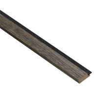 Nordje Abschlussleiste Feuerhemmend | Standardkern | Schwarz geölt | Schwarzer Filz | 17 x 42 x 2780