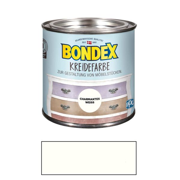 Bondex Kreidefarbe Charmantes Weiss 0,50 l Charmantes Weiss für den Innenbereich