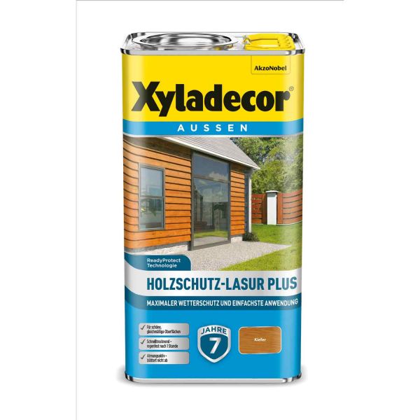 Holzschutz Lasur Plus Xyladecor Kiefer 4L für den maximalen Wetterschutz