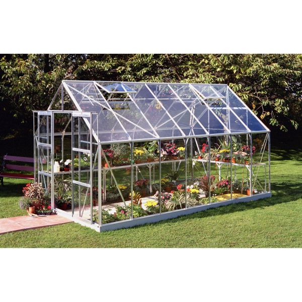 Halls Gewächshaus Magnum 148 Aluminium | 3 mm Sicherheitsglas
