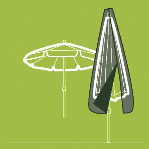 Siena Garden Schutzhülle Schirmhülle mit Stab bis 350 cm anthrazit Marktschirm