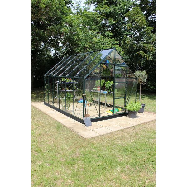 Halls Gewächshaus Universal 128 Grün | 3 mm Sicherheitsglas