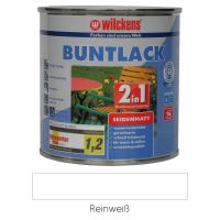 Wilckens Buntlack 2in1 seidenmatt RAL 9010 Reinweiß 0,75l