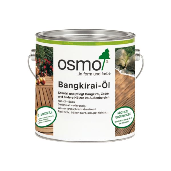 Osmo Bangkirai-Öl dunkel 016, 2,5l, Holzanstrich für alles Holz im Außenbereich