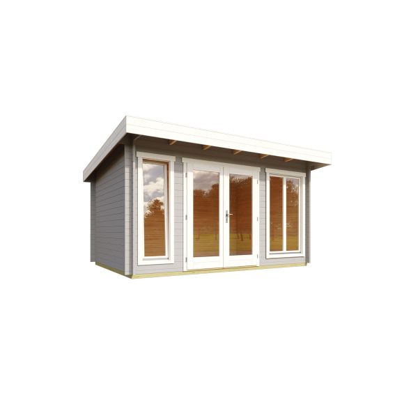 Lasita Maja Gartenhaus Ferienhaus Dorset 2 Lichtgrau 390x300 cm