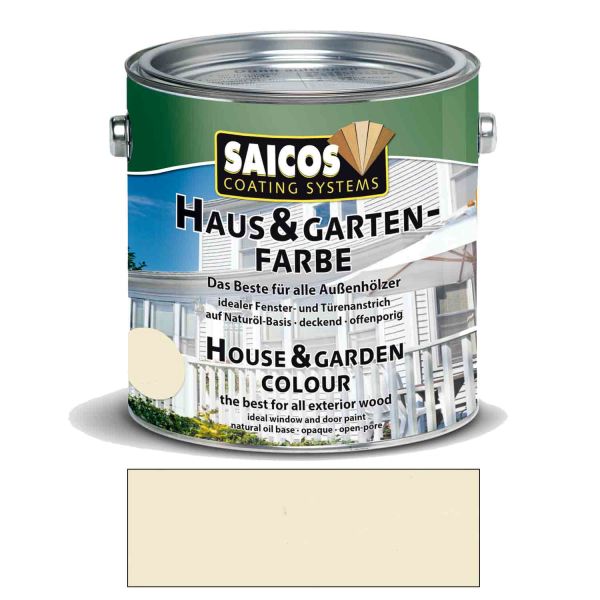 Saicos Haus & Gartenfarbe auf Naturöl-Basis Elfenbein 2,5l