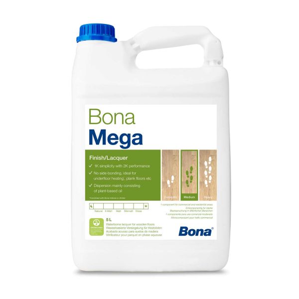 Bona Mega Holzboden-, Fußboden-, Parkettlack, Matt, ML, 5l