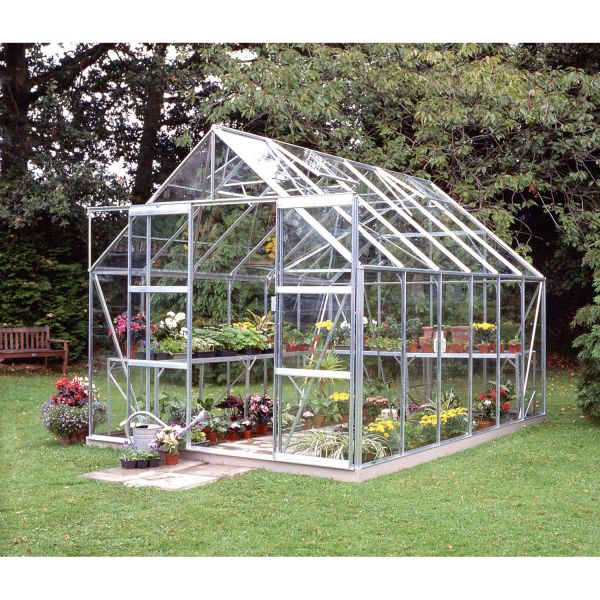 Halls Gewächshaus Magnum 128 Aluminium | 3 mm Blankglas
