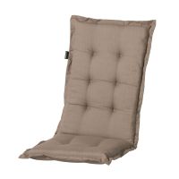 Madison Gartenmöbelauflage Hochlehner 120x50x5 Basic Taupe Kissen