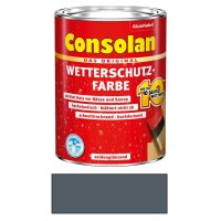 Consolan Wetterschutzfarbe Holz Schiefer 0,75L
