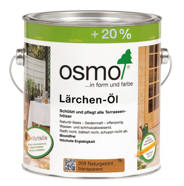 Osmo Lärchen-Öl 009, 3l, Holzanstrich für alles Holz im Außenbereich