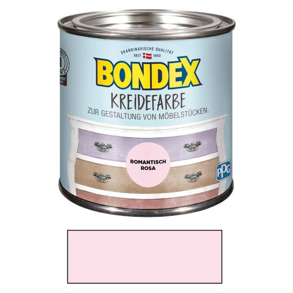 Bondex Kreidefarbe Romantisch Rosa 0,50 l Romantisch Rosa für den Innenbereich