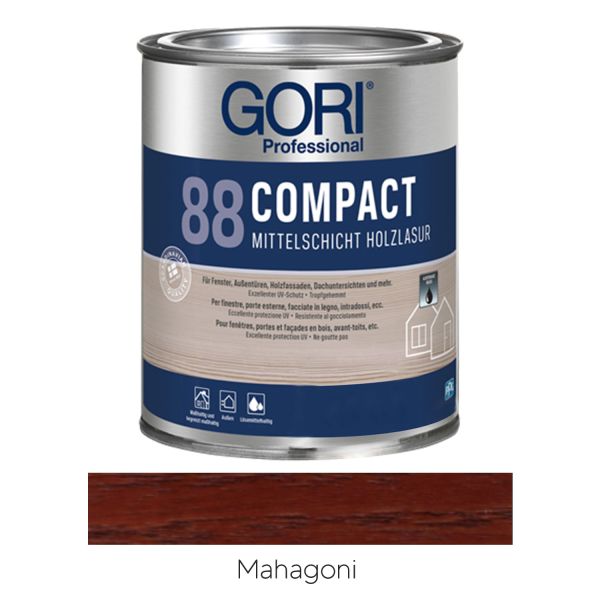 GORI 88 Compact Mittelschicht Holzlasur Mahagoni 0,75l