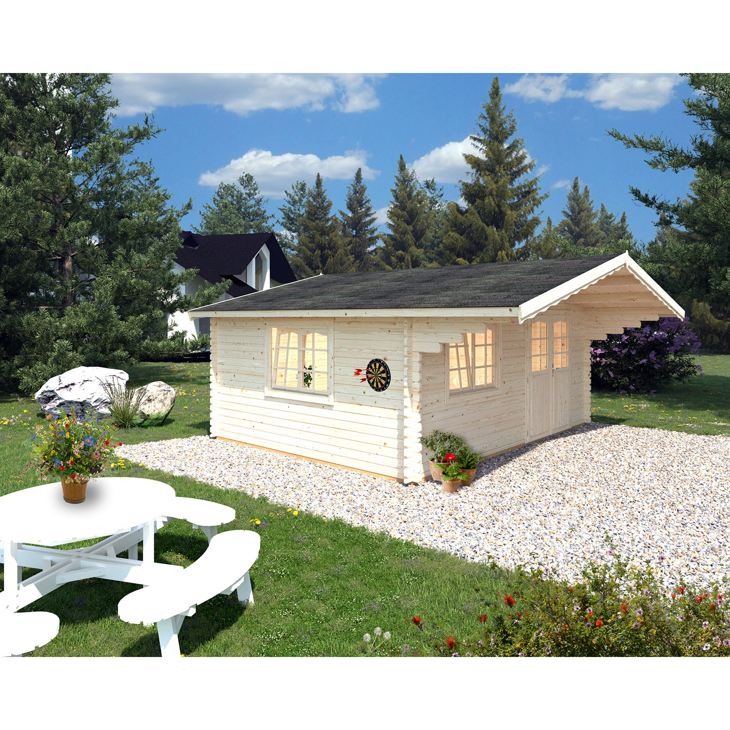 Palmako Gartenhaus Sally 19,1 m² natur kaufen