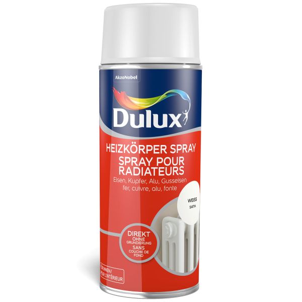 Dulux Fresh Up Heizkörperfarbe Spray Satin Weiß 400ml