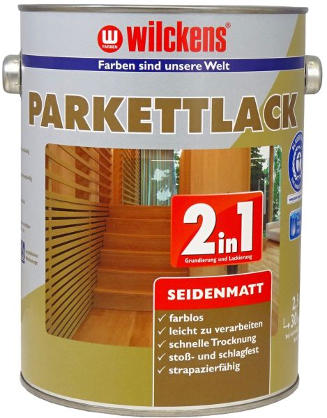 Wilckens Parkettlack 2in1 seidenmatt Farblos 2,5l