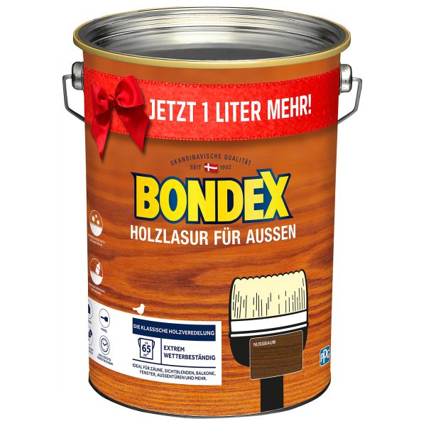 Bondex Holzlasur für Außen Nussbaum 5l