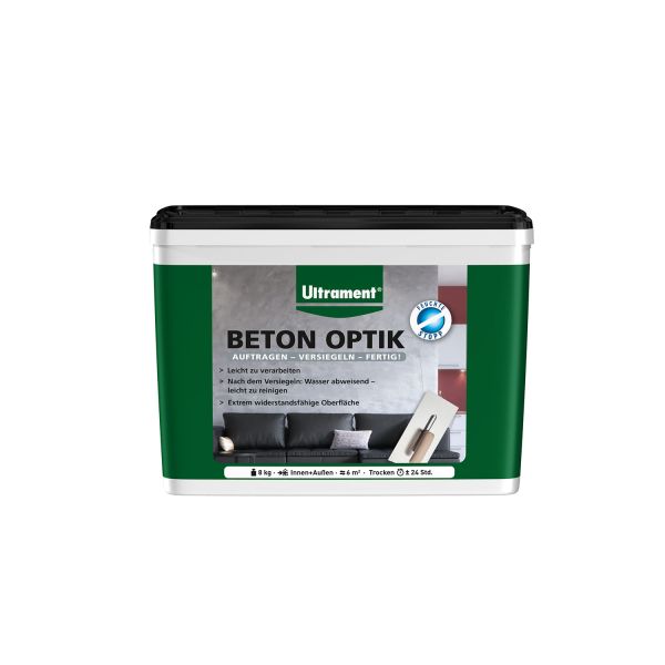 Ultrament Pulverspachtel Beton Optik Weißgrau 8 kg