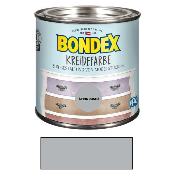 Bondex Kreidefarbe Stein Grau 0,50 l Stein Grau für den Innenbereich