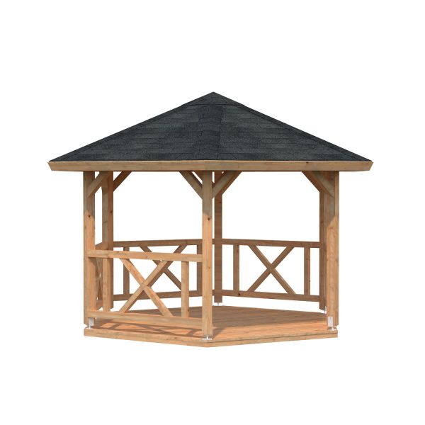 Palmako Pavillon Betty 9,9 m² hellbraun