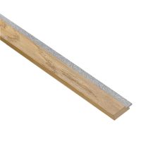 Nordje Abschlussleiste Feuerhemmend | Standardkern | Braun geölt | Grauer Filz | 17 x 42 x 2400 mm