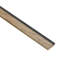 Nordje Abschlussleiste Standard | Schwarzer Kern | Dunkelbraun | Schwarzer Filz | 17 x 42 x 2780 mm