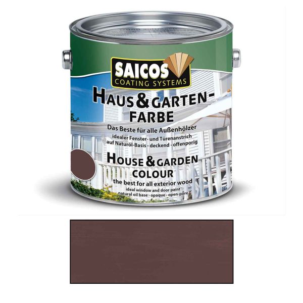 Saicos Haus & Gartenfarbe auf Naturöl-Basis Terrabraun 2,5l