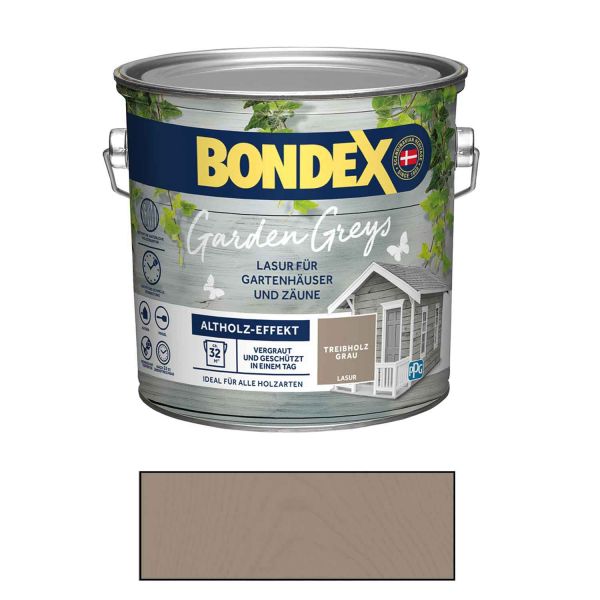 Bondex Garden Greys Lasur Treibholz Grau 2,5l