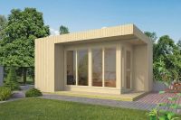 Gartenhaus Tonje mit Flachdach | mit Boden und Doppelwandverkleidung | von Nordje | 477x351x265cm