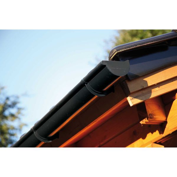 Wolff Finnhaus Kunststoffdachrinne Anna mit Terrasse anthrazit