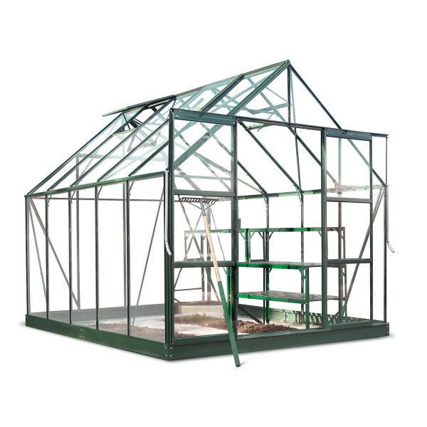 Halls Gewächshaus Magnum 108 Grün | 3 mm Sicherheitsglas