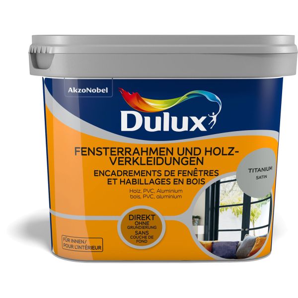 Dulux Fresh Up für Fensterrahmen und Holzverkleidungen Satin Titanium 750ml