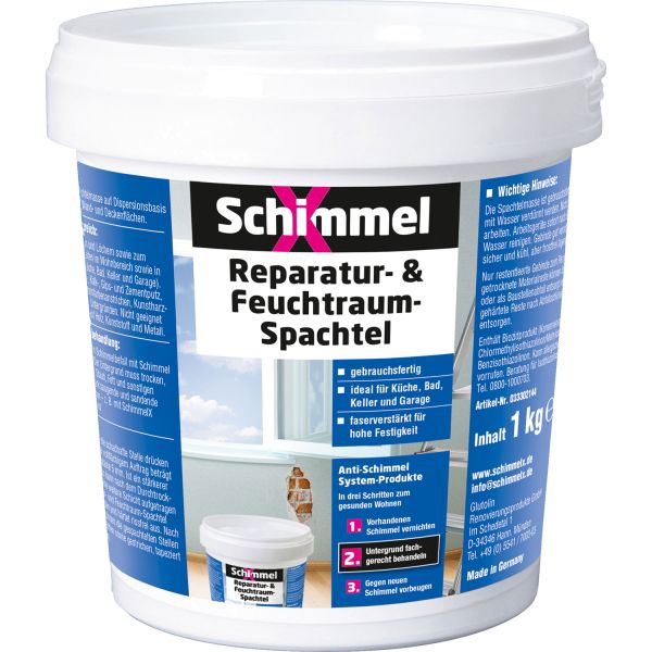 SchimmelX Reparatur- und Feuchtraumspachtel 1 kg