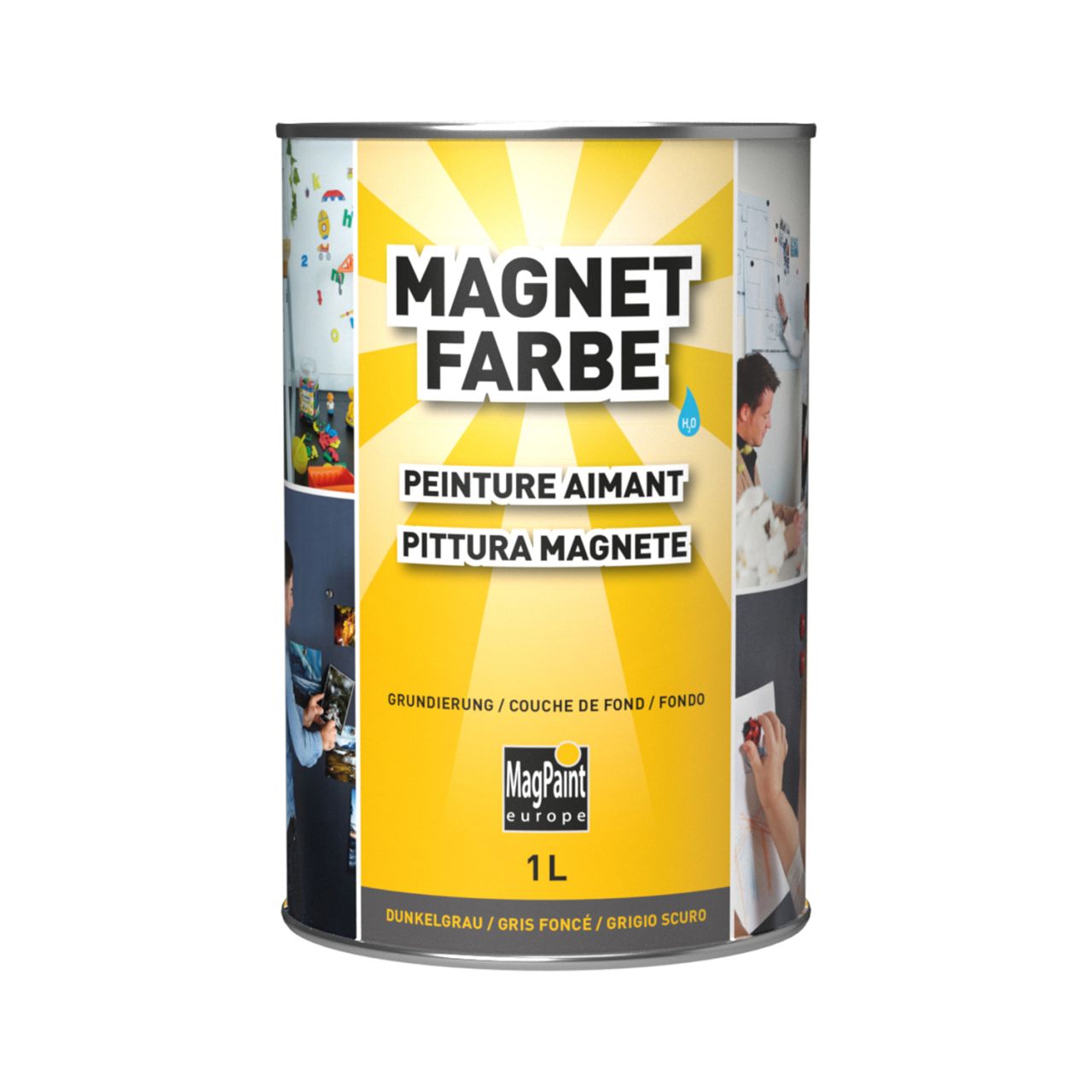 MagPaint Magnetfarbe Dunkelgrau 1l""