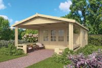 Gartenhaus - Blockhütte Essie mit Satteldach | von Nordje | 440x440x256cm