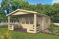 Gartenhaus - Blockhütte Unni mit Satteldach| von Nordje | 540x540x263cm