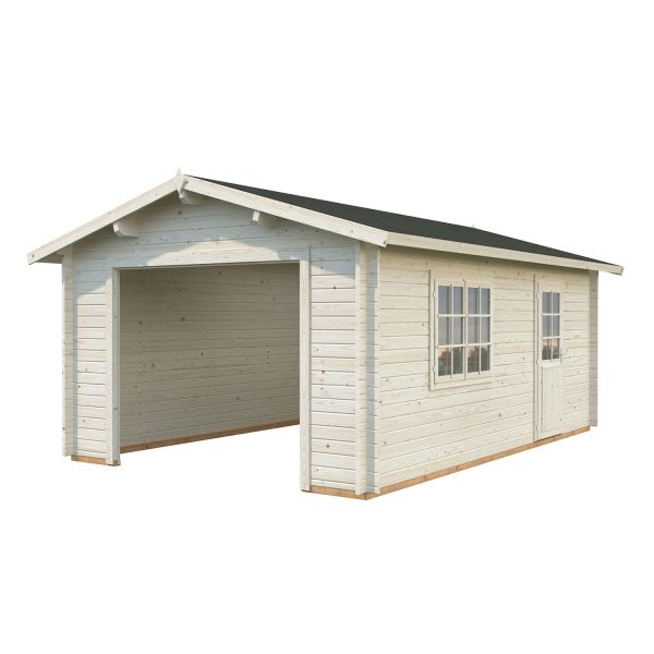 Palmako Garage Irene/Roger 19,0 m² ohne Tor transparent